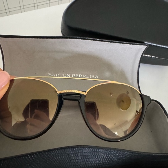 Barton Perreira Gold Frame Sunglasses